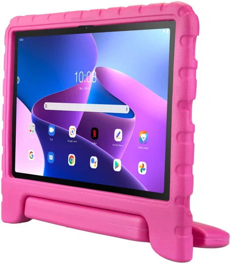 HappyCase Lenovo Tab M10 Plus Gen 3 Kinder Tablethoes Handvat Roze afbeelding 8