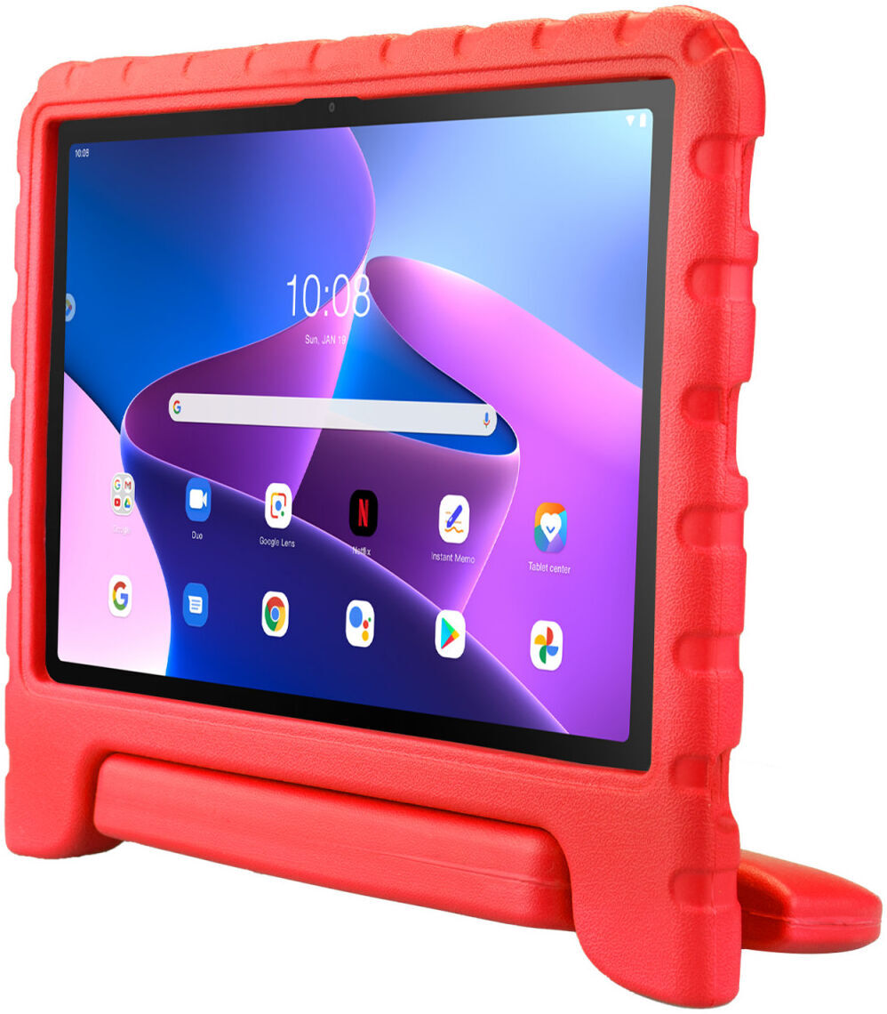 HappyCase Lenovo Tab M10 Plus Gen 3 Kinder Tablethoes Handvat Rood afbeelding 4