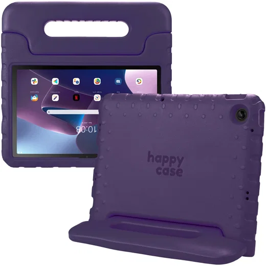HappyCase Lenovo Tab M10 Plus Gen 3 Kinder Tablethoes Handvat Paars afbeelding 1