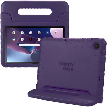 HappyCase Lenovo Tab M10 Plus Gen 3 Kinder Tablethoes Handvat Paars