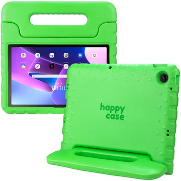 HappyCase Lenovo Tab M10 Plus Gen 3 Kinder Tablethoes Handvat Groen