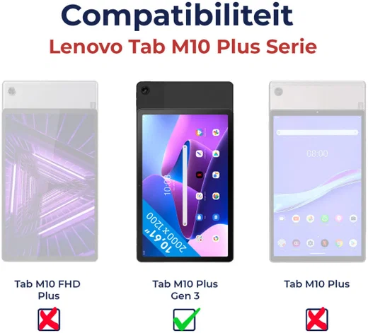 HappyCase Lenovo Tab M10 Plus Gen 3 Kinder Tablethoes Handvat Groen afbeelding 5