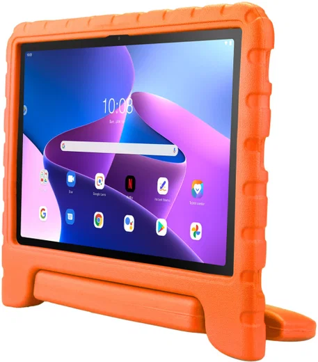 HappyCase Lenovo Tab M10 Plus Gen 3 Kinder Tablethoes Handvat Oranje afbeelding 4