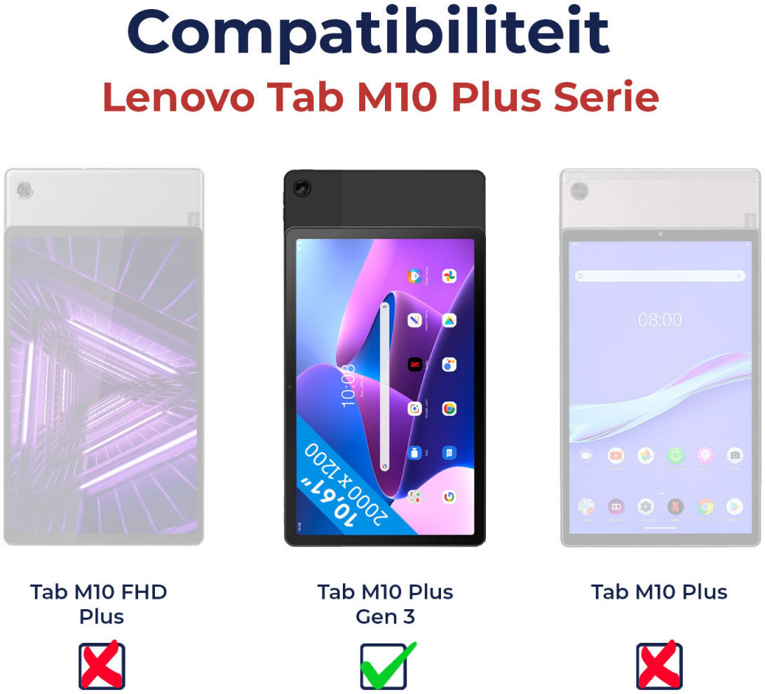 HappyCase Lenovo Tab M10 Plus Gen 3 Kinder Tablethoes Handvat Oranje afbeelding 5