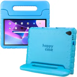 HappyCase Lenovo Tab M10 Plus/FHD Plus Kinderhoes met Handvat Blauw afbeelding