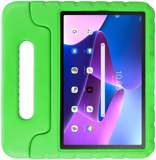 HappyCase Lenovo Tab M10 Plus/FHD Plus Kinderhoes met Handvat Groen afbeelding 2