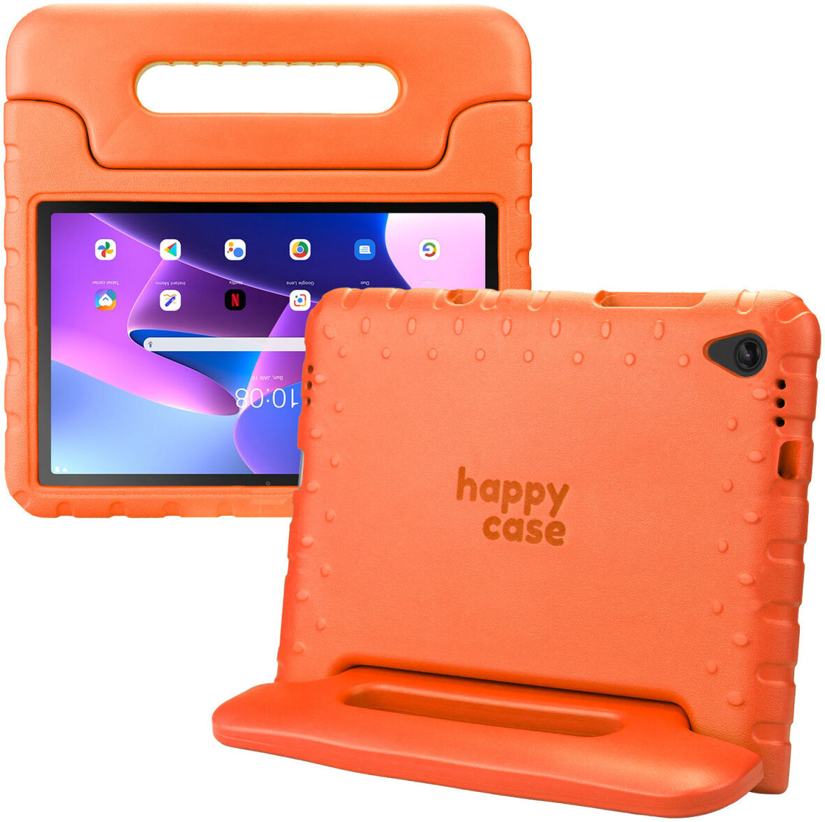 HappyCase Lenovo Tab M10 Plus/FHD Plus Kinderhoes met Handvat Oranje afbeelding 1