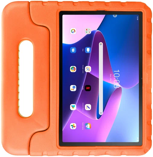 HappyCase Lenovo Tab M10 Plus/FHD Plus Kinderhoes met Handvat Oranje afbeelding 2