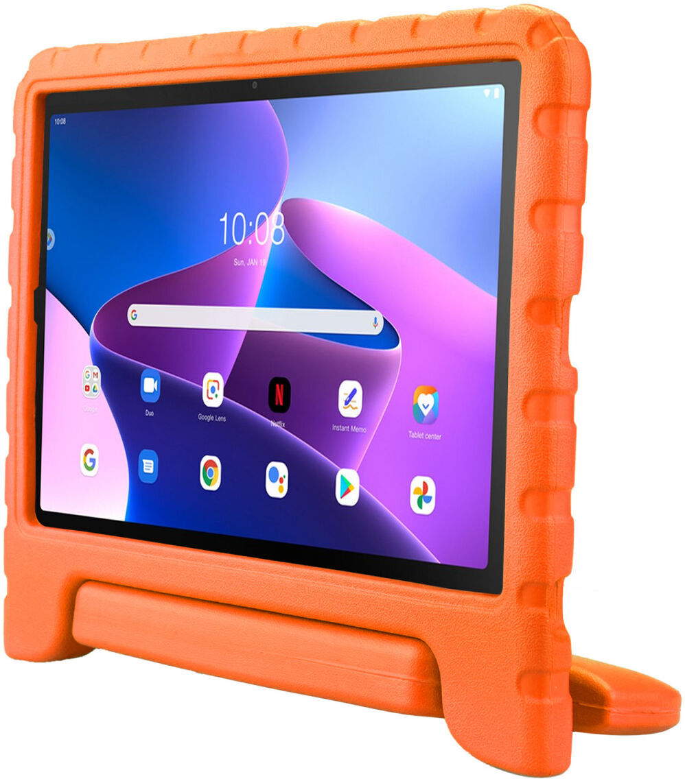 HappyCase Lenovo Tab M10 Plus/FHD Plus Kinderhoes met Handvat Oranje afbeelding 3