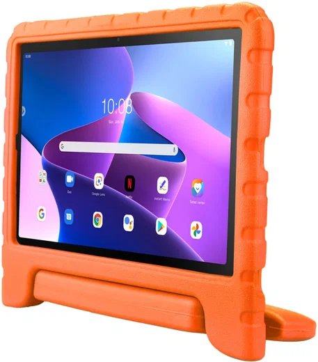 HappyCase Lenovo Tab M10 Plus/FHD Plus Kinderhoes met Handvat Oranje afbeelding 3