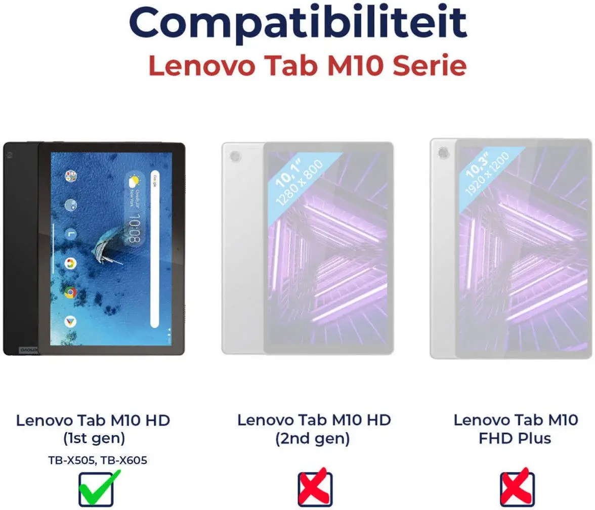 HappyCase Lenovo Tab M10 HD Gen 1 Kinder Tablethoes met Handvat Groen afbeelding 5