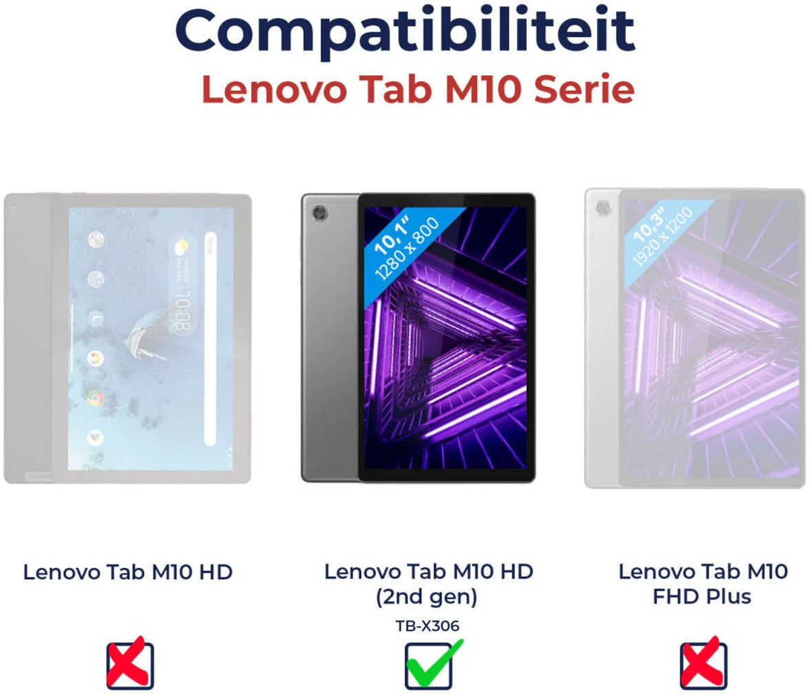 HappyCase Lenovo Tab M10 HD Gen 2 Kinder Tablethoes met Handvat Paars afbeelding 9