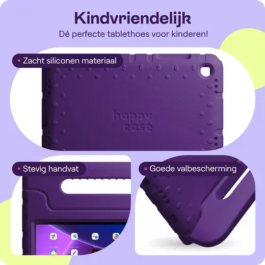 HappyCase Lenovo Tab M10 HD Gen 2 Kinder Tablethoes met Handvat Paars afbeelding 4