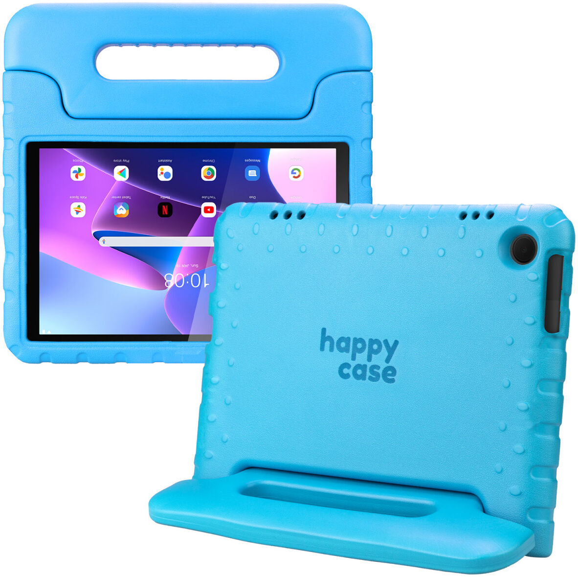 HappyCase Lenovo Tab M10 Gen 3 10.1 Kinder Tablethoes Handvat Blauw afbeelding 1