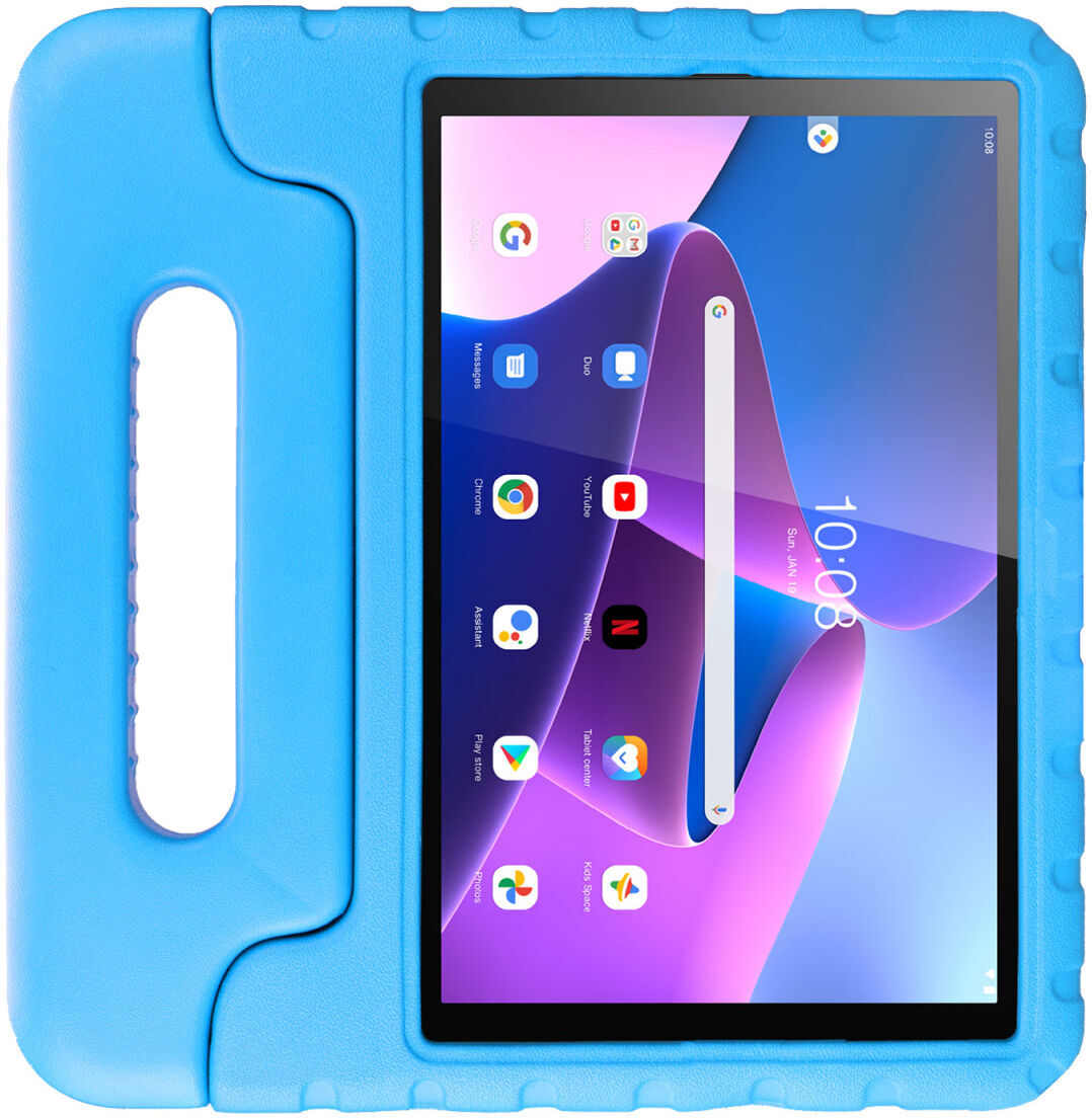 HappyCase Lenovo Tab M10 Gen 3 10.1 Kinder Tablethoes Handvat Blauw afbeelding 2