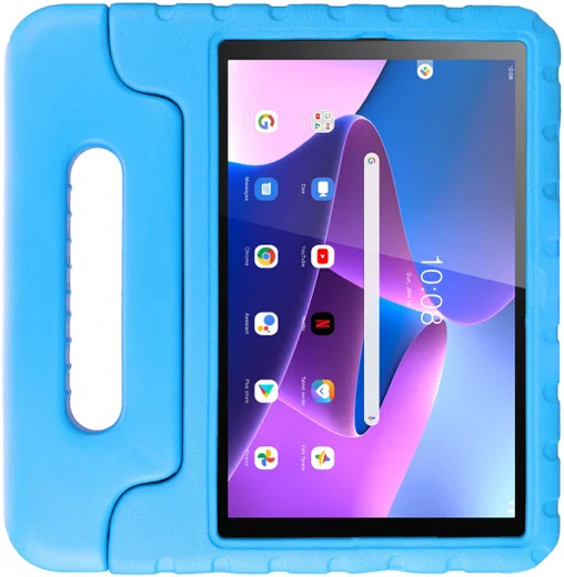 HappyCase Lenovo Tab M10 Gen 3 10.1 Kinder Tablethoes Handvat Blauw afbeelding 2