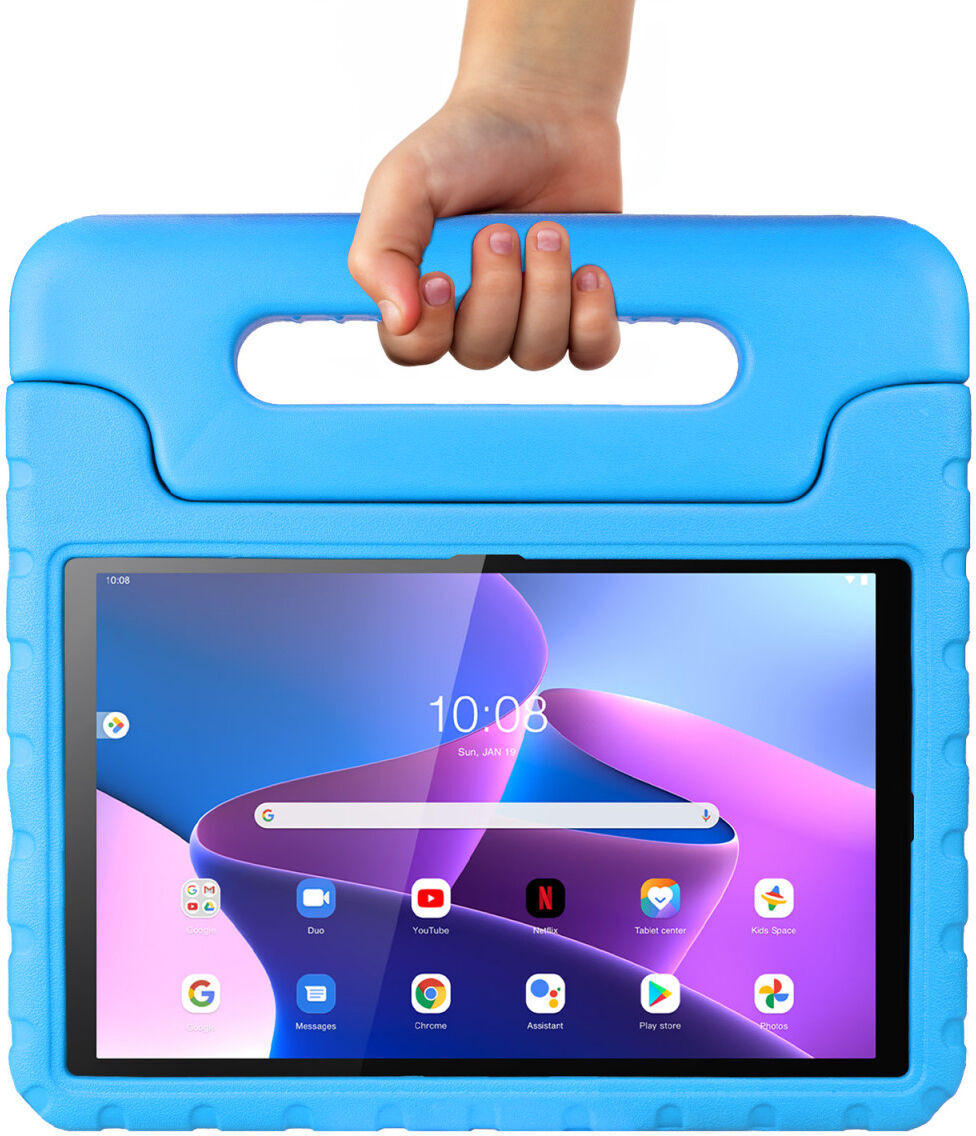 HappyCase Lenovo Tab M10 Gen 3 10.1 Kinder Tablethoes Handvat Blauw afbeelding 9