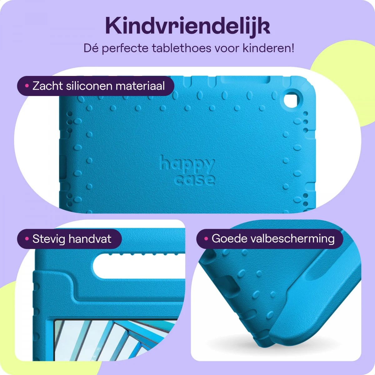 HappyCase Lenovo Tab M10 Gen 3 10.1 Kinder Tablethoes Handvat Blauw afbeelding 4