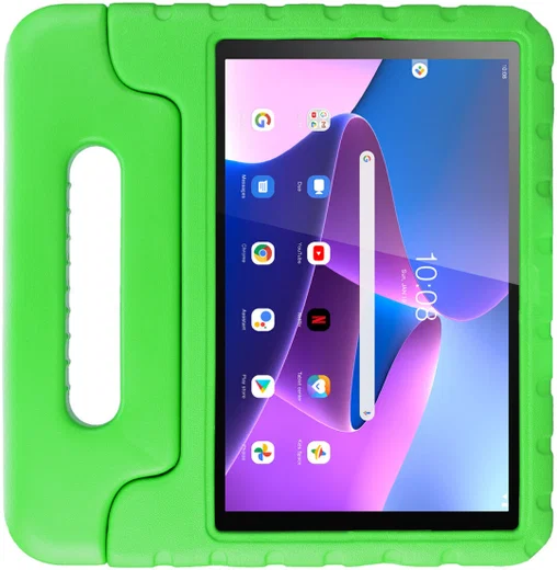 HappyCase Lenovo Tab M10 Gen 3 10.1 Kinder Tablethoes Handvat Groen afbeelding 2
