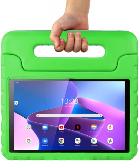 HappyCase Lenovo Tab M10 Gen 3 10.1 Kinder Tablethoes Handvat Groen afbeelding 9