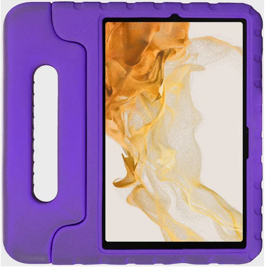 HappyCase Samsung Tab S7/S8 Kinder Tablethoes met Handvat Paars afbeelding 2
