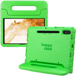 HappyCase Samsung Tab S7/S8 Kinder Tablethoes met Handvat Groen afbeelding
