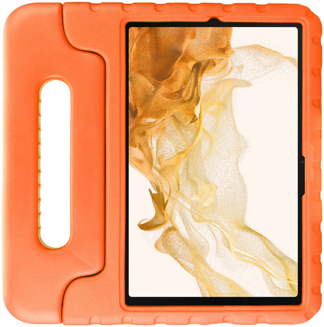 HappyCase Samsung Tab S7/S8 Kinder Tablethoes met Handvat Oranje afbeelding 2