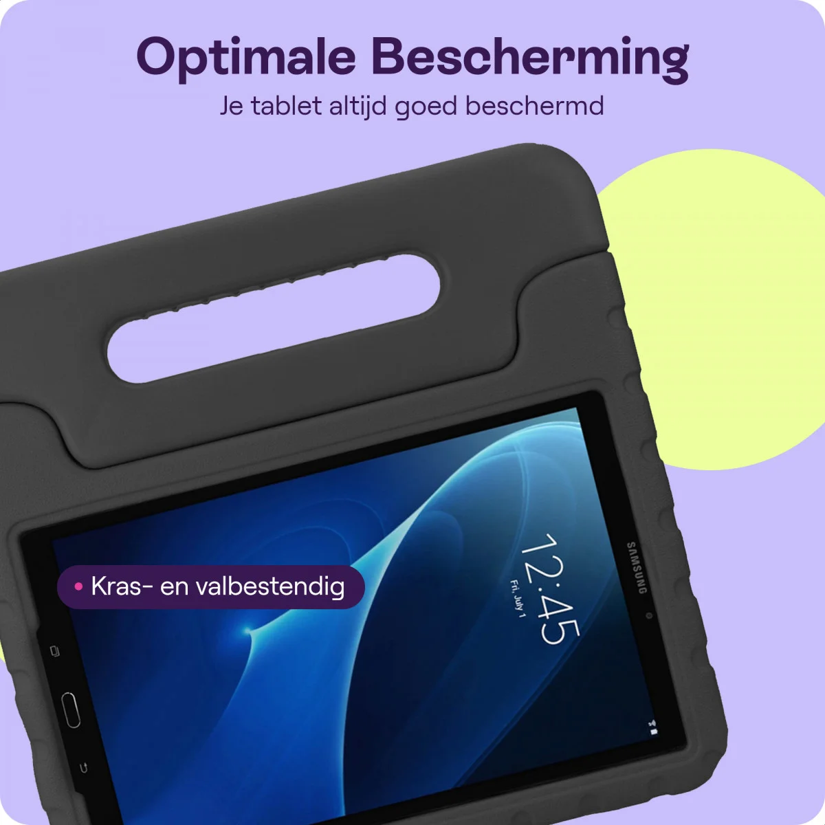 HappyCase Samsung Tab A 10.1 2016 Kinder Tablethoes met Handvat Zwart afbeelding 6