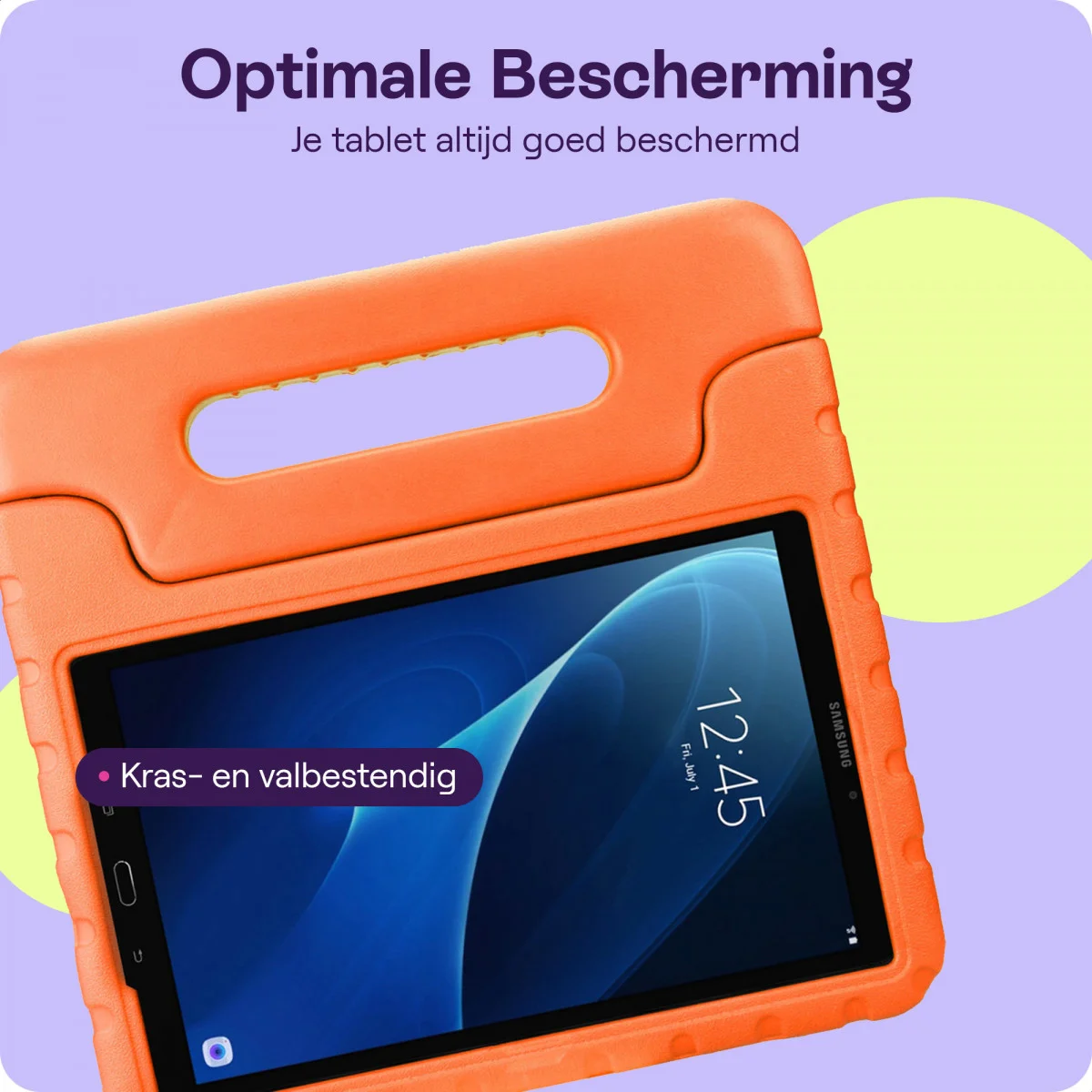 HappyCase Samsung Tab A 10.1 2016 Kinder Tablethoes met Handvat Oranje afbeelding 6