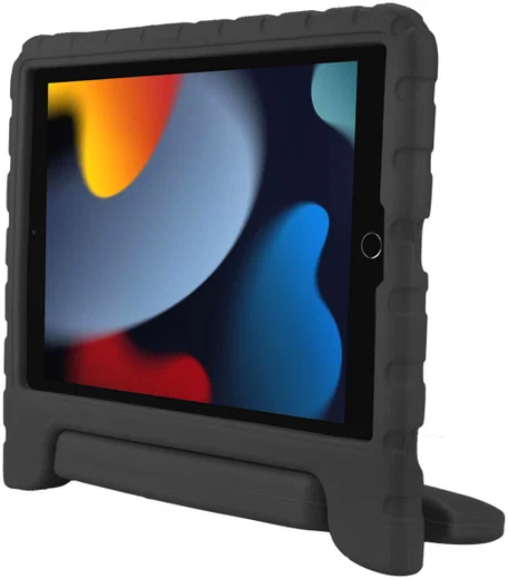 HappyCase iPad 10.2 2019/2020/2021 Kinder Tablethoes Handvat Zwart afbeelding 4