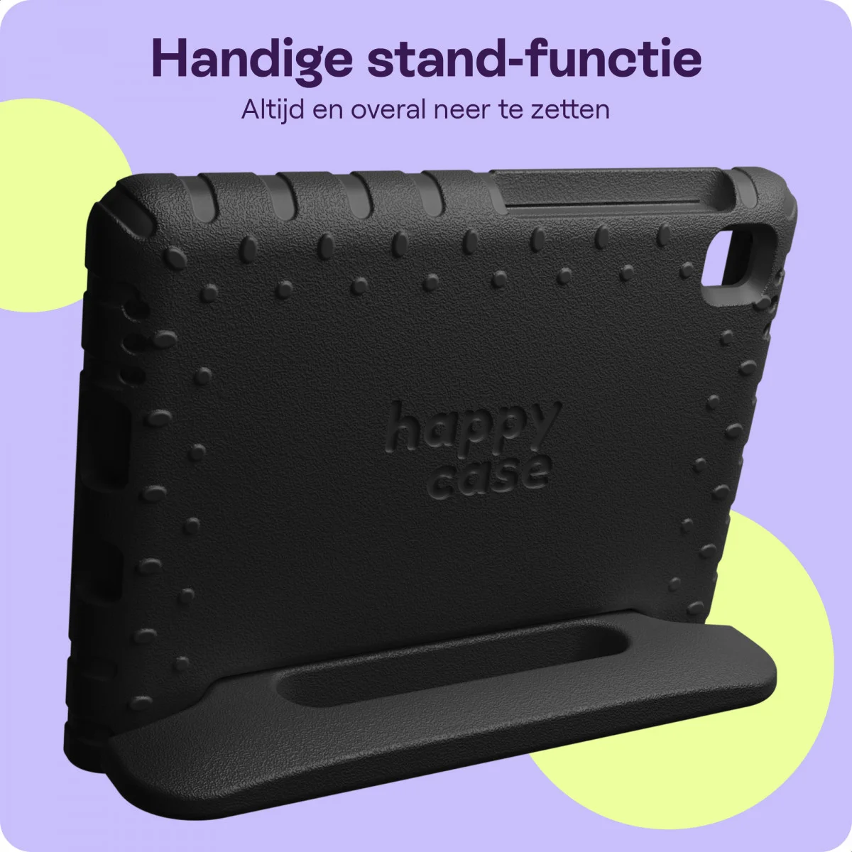 HappyCase iPad 10.2 2019/2020/2021 Kinder Tablethoes Handvat Zwart afbeelding 6