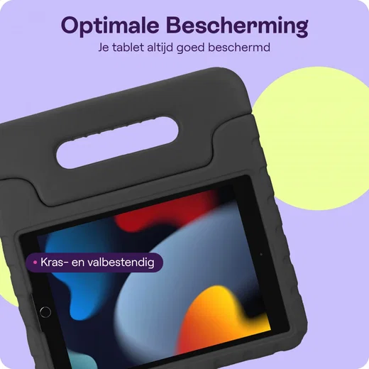HappyCase iPad 10.2 2019/2020/2021 Kinder Tablethoes Handvat Zwart afbeelding 7