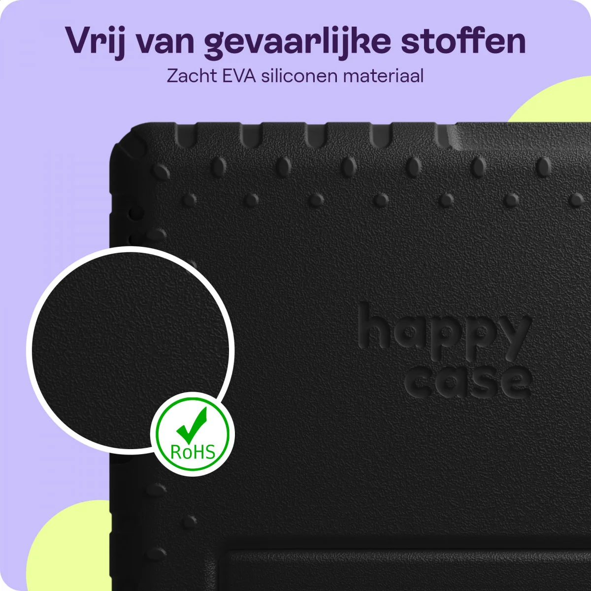HappyCase iPad 10.2 2019/2020/2021 Kinder Tablethoes Handvat Zwart afbeelding 8