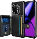 OnePlus 11 3 in 1 Back Cover Portemonnee Hoesje Zwart