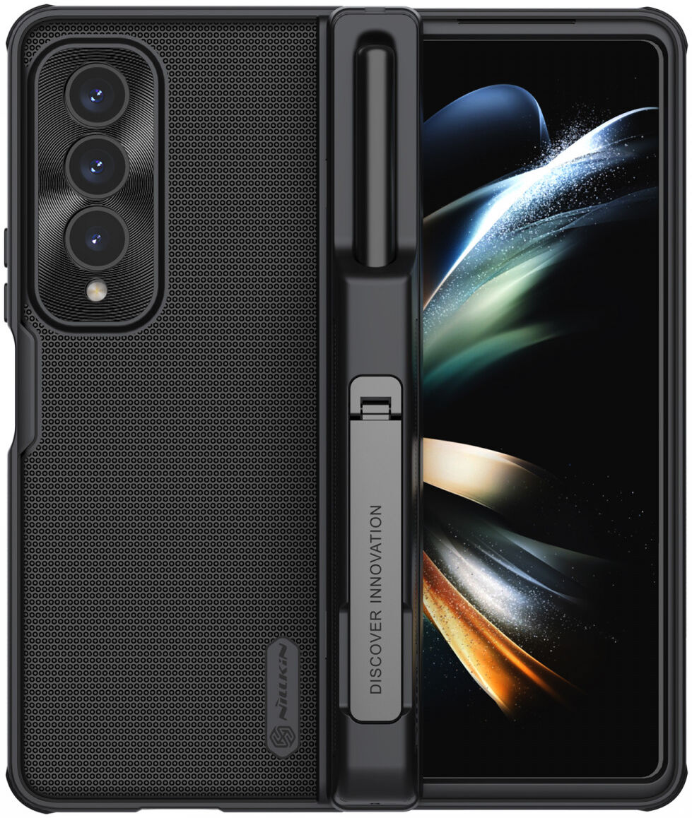 Nillkin Super Frosted Shield Samsung Z Fold 4 Hoesje Pen Edition Zwart afbeelding 1