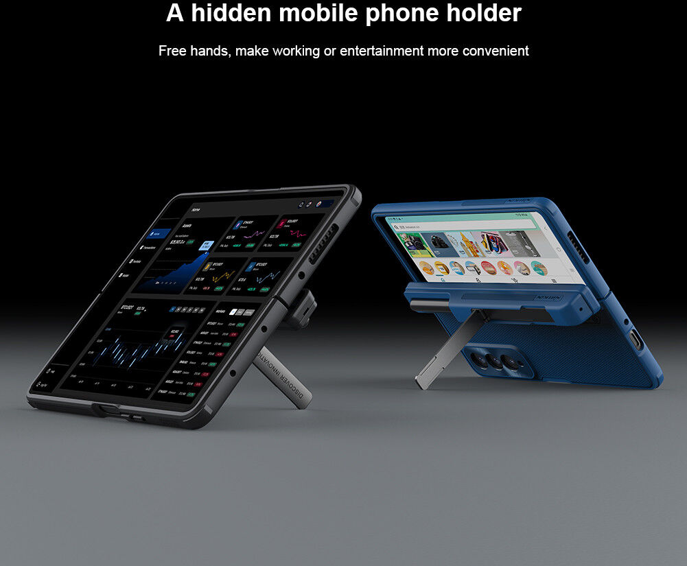 Nillkin Super Frosted Shield Samsung Z Fold 4 Hoesje Pen Edition Zwart afbeelding 3