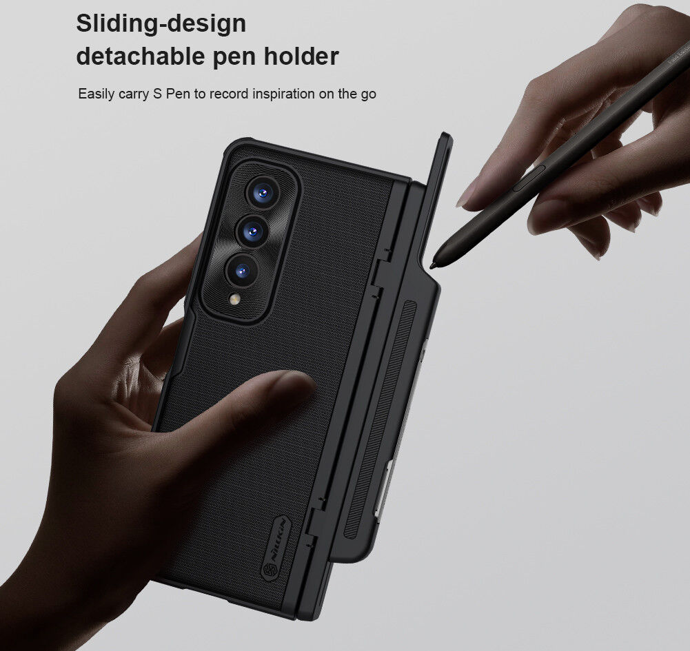 Nillkin Super Frosted Shield Samsung Z Fold 4 Hoesje Pen Edition Zwart afbeelding 4