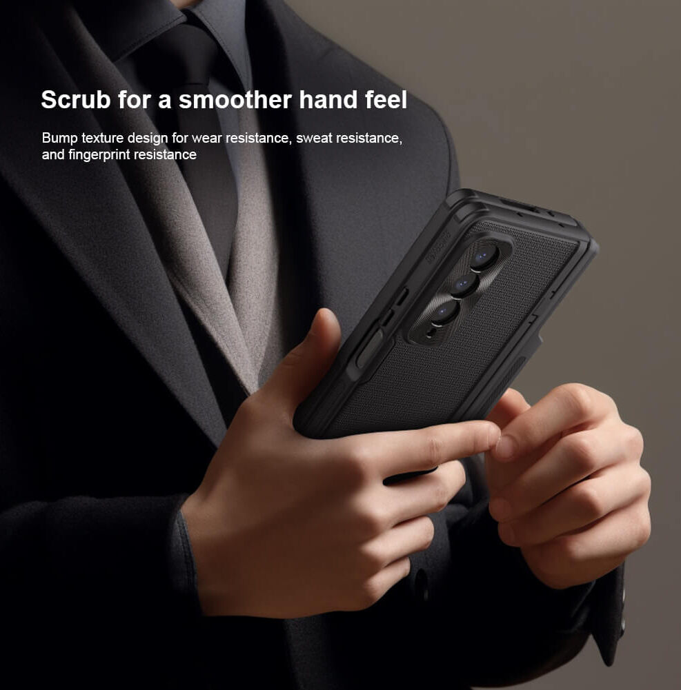 Nillkin Super Frosted Shield Samsung Z Fold 4 Hoesje Pen Edition Zwart afbeelding 8