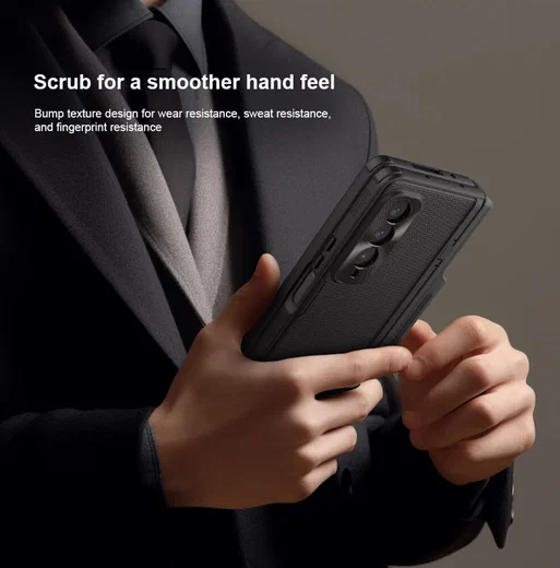 Nillkin Super Frosted Shield Samsung Z Fold 4 Hoesje Pen Edition Zwart afbeelding 8