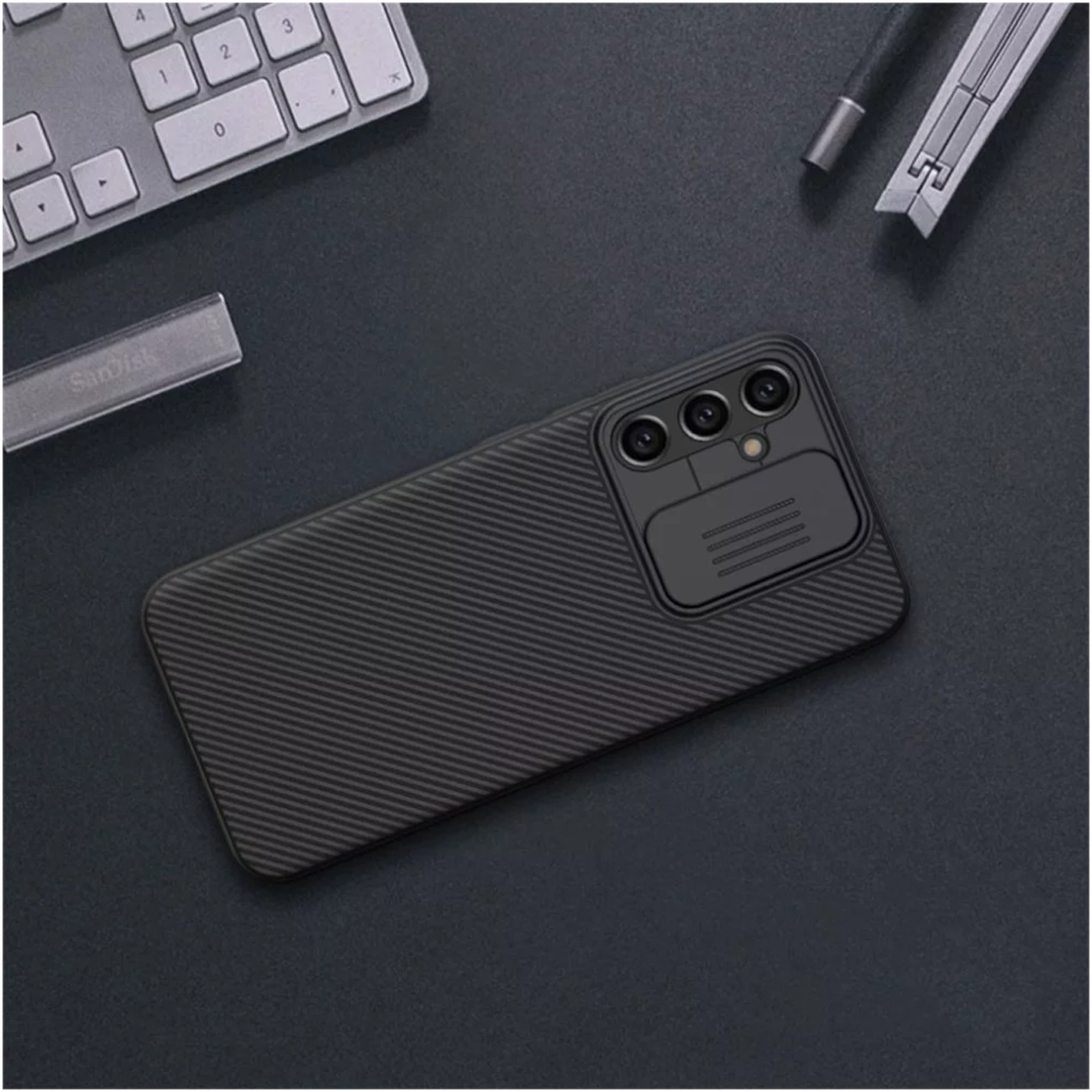 Nillkin CamShield Samsung Galaxy A34 Hoesje met Camera Slider Zwart afbeelding 8