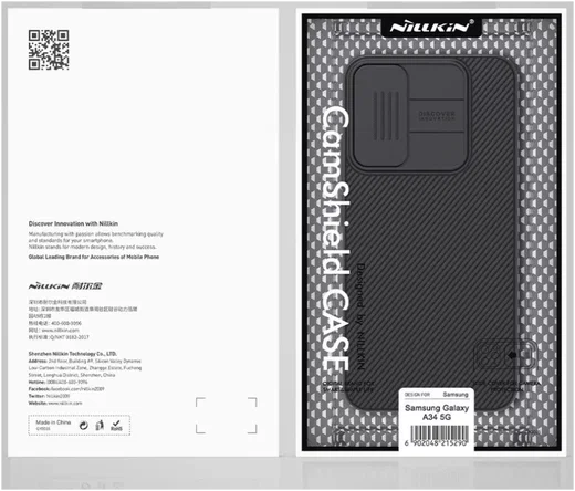 Nillkin CamShield Samsung Galaxy A34 Hoesje met Camera Slider Zwart afbeelding 15