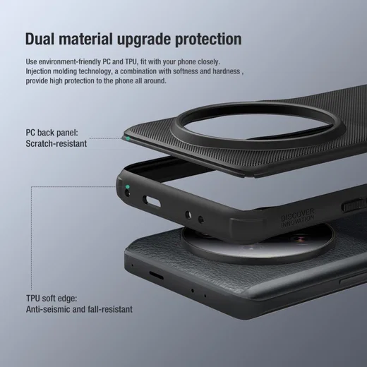 Nillkin Super Frosted Shield Xiaomi 13 Ultra Hoesje Back Cover Zwart afbeelding 5