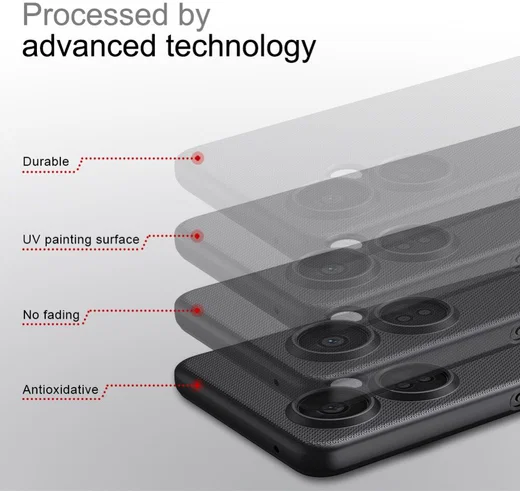 Nillkin Super Frosted Shield OnePlus Nord CE 3 Lite Hoesje Zwart afbeelding 4