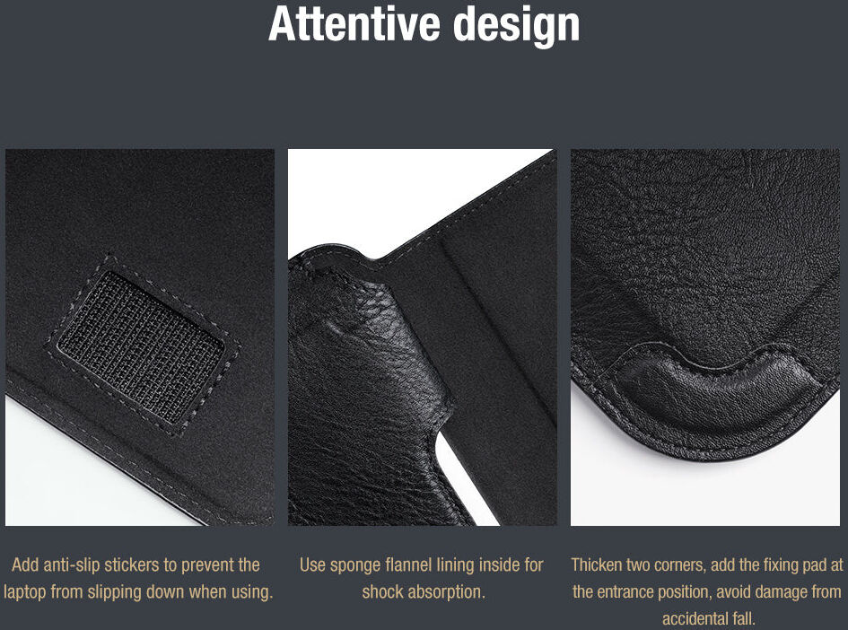 Nillkin 3-in-1 Sleeve Voor Laptop / Tablet hoes tot 14 Inch Zwart afbeelding 10