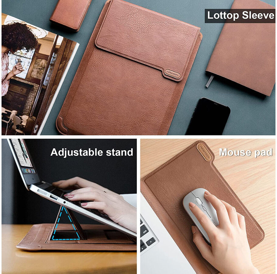 Nillkin 3-in-1 Sleeve Voor Laptop / Tablet hoes tot 16 Inch Bruin afbeelding 3