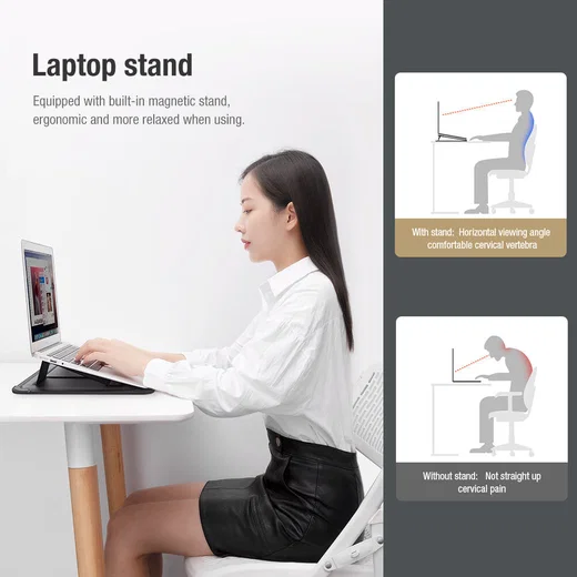 Nillkin 3-in-1 Sleeve Voor Laptop / Tablet hoes tot 16 Inch Bruin afbeelding 7