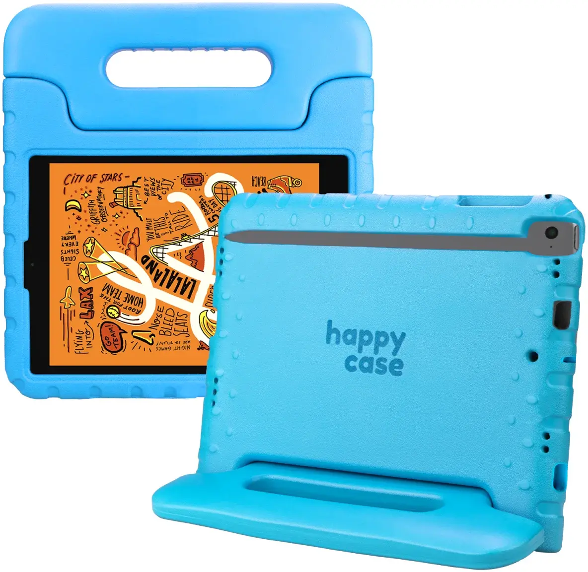 HappyCase Apple iPad Mini 1/2/3/4/5 Kinder Tablethoes Handvat Blauw afbeelding 1