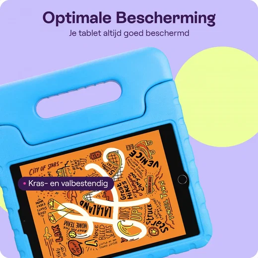 HappyCase Apple iPad Mini 1/2/3/4/5 Kinder Tablethoes Handvat Blauw afbeelding 5
