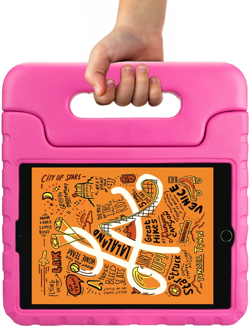 HappyCase Apple iPad Mini 1/2/3/4/5 Kinder Tablethoes Handvat Roze afbeelding 8