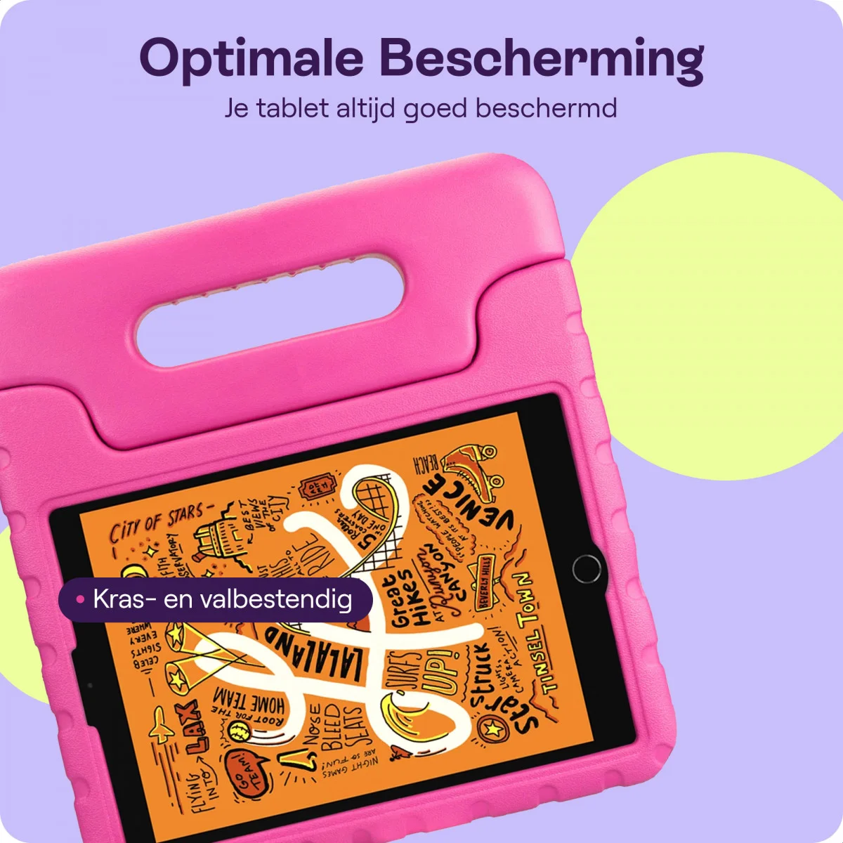 HappyCase Apple iPad Mini 1/2/3/4/5 Kinder Tablethoes Handvat Roze afbeelding 6
